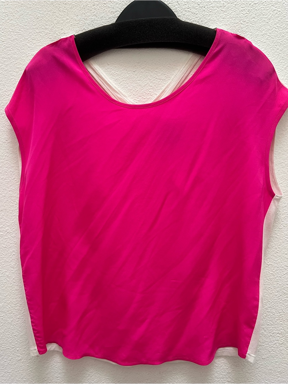 Michelle Mason Hot Pink Silk Top